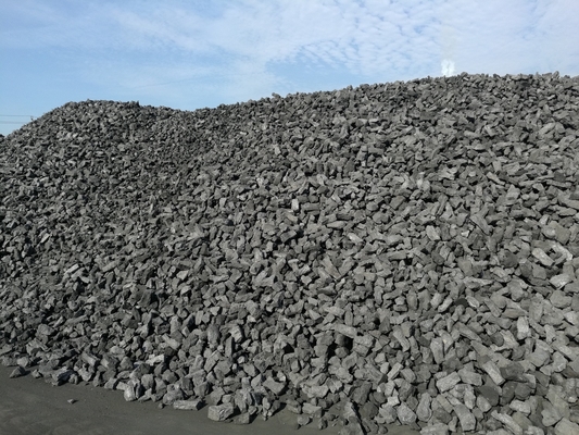 Material de carbono alto em blocos 30-80mm do casco metalúrgico da cinza 12%