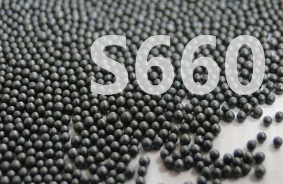 O aço moldado de tratamento de superfície disparou em S660 em volta da cor preta do metal das bolas